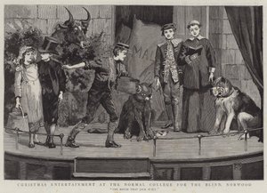 Christmas Entertainment at the Normal College for the Blind, Norwood by Percy Macquoid